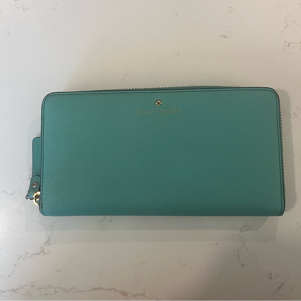 KATE SPADE New York Turquoise Wallet Clutch Card Holder